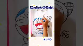 Mewarnai gambar Doraemon Dorami dengan Crayon