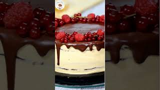 Amazing White Cream Cake Decorated With Berries #shorts #youtubeshorts #cake