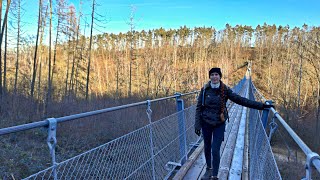 Spektakuläre Hängebrücke auf der hohen Schrecke