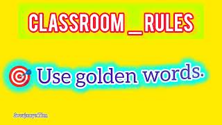 #classroomRules for students #school #class #rules #video #sowjanyatlm