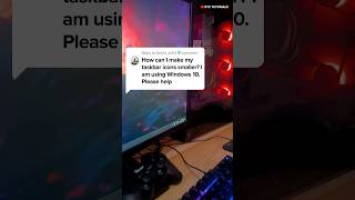 How to make the Taskbar icons smaller #pctips #windows10
