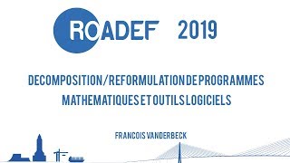 ROADEF 2019 - Pleinière du Jeudi 21 février