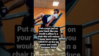 Got lower back pain from leg press? Do this