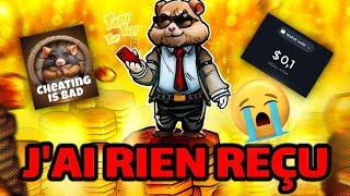 HAMSTER KOMBAT SCAM ? : J'AI ENCORE RIEN REÇU  JUSQU'À PRÉSENT $HMSTR