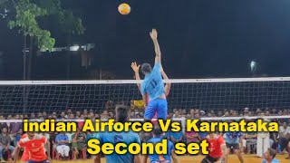 Karnataka Vs Indian Airforce | Volleyball Highlights | Second Set ....🔥🔥🔥🔥