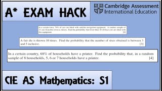 Exam Hack | CIE AS Maths | S1 | Binomial Distribution Question