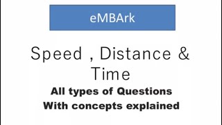 Speed ,Distance and Time for CAT preparation | cat 2020 preparation |Surprise question at the end