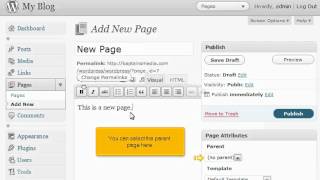 Managing pages in Wordpress