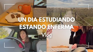 Un día estudiando estando enferma | la dura realidad de estudiar y trabajar a la vez | vlog