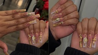 WATCH ME WORK + BEGINNER NAIL ADVICE 2024🩷 (Pt1)| acrylic nail tutorial