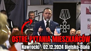 [02.12.24r] Nawrocki w Bielsku Białej 🔥: Kontrowersje, emocje i ostre pytania mieszkańców!