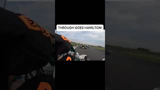 THROUGH GOES (Flies) HAMILTON #automobile #racing #karting