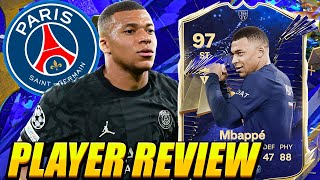 BEST CARD IN THE GAME! 🌟 97 TOTY MBAPPE PLAYER REVIEW! 97 TEAM OF THE YEAR MBAPPE PLAYER REVIEW!