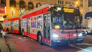 San Francisco MUNI 2015 New Flyer Xcelsior XDE60 6500 on route 8BX Bayshore Express