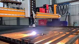 Heavy duty CNC gantry cutting machine for metal plate cutting