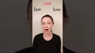 law、raw、lowの発音の違い　#shorts