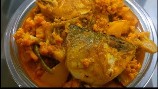 ইলিশ মাছের মাথা দিয়ে আলু ফুলকপি রেসিপি/Ilish Macher matha Diye Aloo Folkupi Rechipe #Hilsha Fish