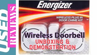 Energizer Wireless Plug in DoorBell with Twin Door Chimes