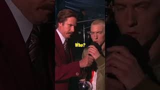 RON BURGUNDY ASK EMINEM ABOUT BEEF BETWEEN 😂 AFROJACK! #afrojack #eminem #shortsviral