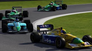 Roberto Moreno Races Hard to Keep Ivan Capelli Behind. Assetto Corsa Racing