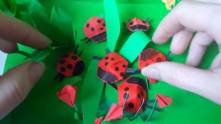 Ladybug origami for kids