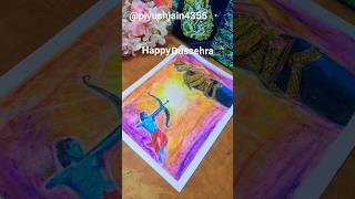 Happy Dussehra to all of you | How to draw Dussehra scenery #shorts #realistic #dussehra