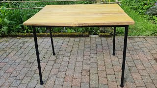 DIY Restauration d'une table à partir de planches coupées dans un tronc tombé #HealthifyMyLife