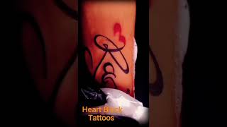 Raj Name Tattoo -  Heart Block Tattoos #artistuv #shorts #tattoo