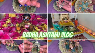 Radha ashtami Vlog || laddoo gopal Ko bnaya radha 😍 || 2023 radha ashtami #laddogopal #radhakrishna