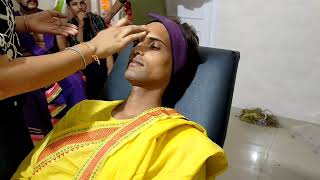 पर्दे के पीछे रामलीला के कलाकार क्या-क्या करते हैं behind the stage scenes makeup of Ramlila artists