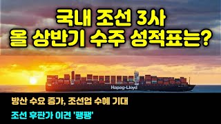 [CC한글자막]국내 조선 3사, 올 상반기 수주 성적표는??