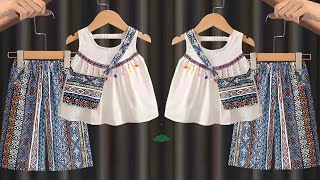 Baby Boho Style Trendy Top With Palazzo Pant Cutting and Stitching | DIY Easy Trending Baby Dress