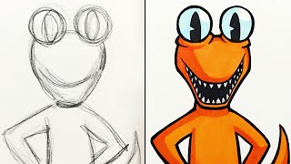 How To Draw and Paint [Rainbow Friends Orange] - Roblox