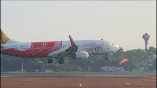 Air India Express B737-800 from Riyadh landing at Calicut International airport