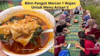 BIKIN PANGSIT MERCON 1 WAJAN UNTUK MENU ARISAN !!