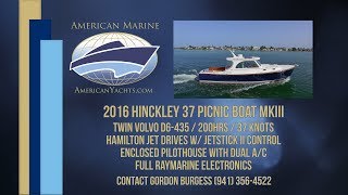 SOLD - 2016 Hinckley 37 Picnic Boat MKIII HD By American Marine Yachts