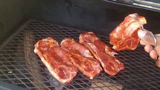 Cooking up some Pork Steaks on Saturday morning like we used back in the day.