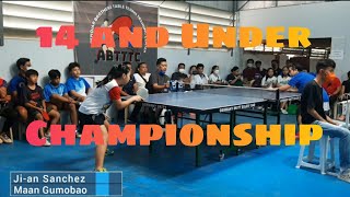 Ji-an Sanchez vs Maan Gumobao |ABTTTC 14 and under Championship