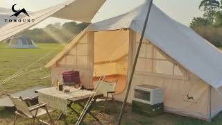 TOMOUNT 4-Jahreszeiten Baumwolle Zelt Familien Tipi-Zelt mit Holzofenloch