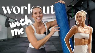 workout with me (mic'd up) in my full body circuit