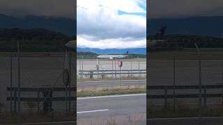 Saudi Arabian Airbus A330 takeoff at Geneva Airport