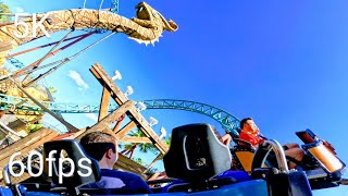 Cobra's Curse Back Row POV 5K 60fps Busch Gardens Tampa July 2023