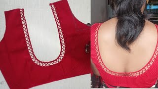 नॉर्मल धागा से खूबसूरत ब्लाउज डिजाइन बनाना सीखे || Dhaga vala blouse design || Blouse ki design.