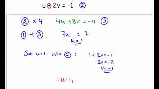 National 5 Mathematics - Simultaneous Equations 3 - Solving by Elimination noteboo