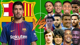 FCB Suarez vs Legends💪(Maradona, Messi, Ronaldinho, Cruyff, Mbappe...)