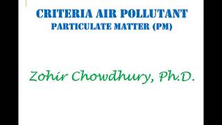 Criteria Pollutant PM