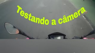 Primeiro dia que usei a câmera na rua de moto.