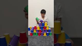 Paper Cup Tower!! Part12 #shorts #トイキッズ