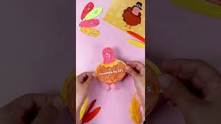 ABC 123 Turkey Craft for Kids #shorts #elementaryschool #thanksgivingcrafts #papercraft #abcd #123