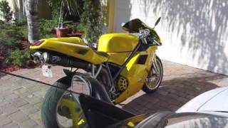 Ducati 748 full termignoni exhaust sytem sound